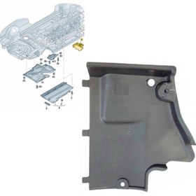 Resim gkl Audi A4 2009-2012 Küçük Alt Taban Kaplaması Sol 8K0825201 