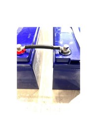 Resim 2 Adet 25 Mm2 Akü Seri Veya Paralel Bağlantı Kablosu 15 Cm Pabuç 