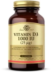 Resim Solgar Vitamin D3 1000 Iu 100 Kapsül 