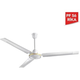 Resim Raks Pf 56 Rika 82 W Metal Tavan Vantilatörü 140 cm Beyaz 3 Kanatlı Salon Kullanımı İçin 