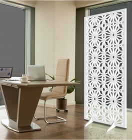 Resim Liar Dekor Liar Ahşap Seperatör (Paravan) - KSP-202 - (18 mm) - (100 cm x 210 cm) - (Beyaz) 