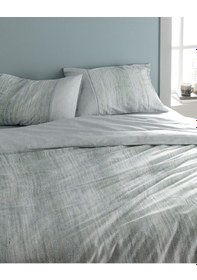 Resim Sarthe King Size %100 Pamuk Madame Coco Crep Baskılı Nevresim Takımı - Mavi MAVI 