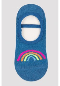 Resim Penti Kız Çocuk Line Rainbow Suba Çorap Lacivert 