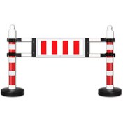 Resim İleri Trafik Dubalı Uyarı Levhalı Bariyer, Engel Levha 180 x 120 cm 