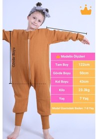 Resim Begisa 1 Tog Müslin Unisex Çocuk Uzun Kollu Uyku Tulumu 001 