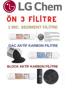 Resim LG Chem Gold Kırmızı Renk Abs Kırılmaz Kasa 14 Aşama 7 Filitre 12 Litrelik Su Arıtma Cihazı. 