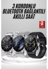 Resim Akıllı Saat Çoklu Kordon Seçeneği Amoled Ekran Çok Fonksiyonlu Bluetooth Bağlantılı 
