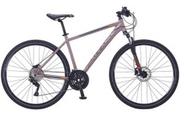 Resim Salcano City Sport 27 Vites 28 Jant HD 21 Kadro Şehir Tur Bisikleti Mat Gri Turuncu Trekking Bisikleti 