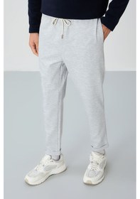 Resim Tommy Life Gri Yüzeyi Dokulu Standart Fit Erkek Eşofman Alt - 82154 