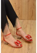 Resim Prego Mini Women Şeffa Ökçe Papyonlu Tokalı Kız Çocuk Abiye Ayakkabı Kırmızı Ye282 Kr Kırmızı 