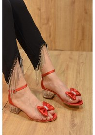 Resim Prego Mini Women Şeffa Ökçe Papyonlu Tokalı Kız Çocuk Abiye Ayakkabı Kırmızı Ye282 Kr Kırmızı 