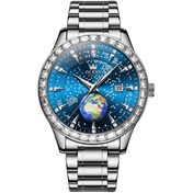 Resim Sones Curren 8106 Moda İş Takvimi Su Geçirmez Tam Çelik Kuvars Saat Beyaz Kasa Siyah Kadran 