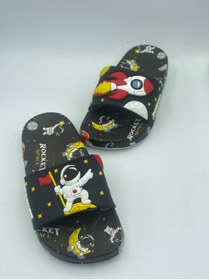 Resim Gezer Erkek Çocuk Erkek Çocuk Terlik(roket Ve Astronot Desenli) 