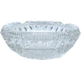 Resim Kristal Kesme Cam Küllük, Klasik Yuvarlak Tasarım, Ofis Ve Ev Dekorasyonu İçin Şık Kül Tablası, Dayanıklı Kalın Cam, 14 Cm 