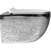 Resim Turkuaz Pure Wıne Gumüs Kanalsız Asma Klozet WH-751N+SOFT Kapak 