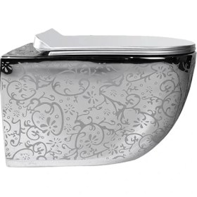 Resim Turkuaz Pure Wıne Gumüs Kanalsız Asma Klozet WH-751N+SOFT Kapak 