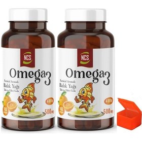 Resim Ncs Omega3 Balık Yağı Portakal Aromalı 2 x 102 Softgel + Hap Kutusu 