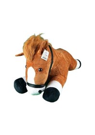 Resim Sevimli Uzanan At Peluş 45 Cm - Uyku Ve Oyun Arkadaşı Peluş Oyuncak Kahverengi 