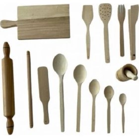 Resim Mobilreyon 14 Parça Ahşap Mutfak Seti 