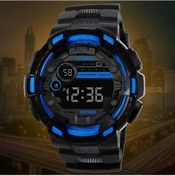 Resim Cloud011 1 Adet Çok Amaçlı Mavi Spor Saati - Dijital Ekran Kronometre Gece Işığı Dayanıklı Plastik Kayış Pil Hediye Diğer 