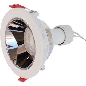 Resim Beyaz Gümüş Sıva Altı Spot Cob Led Armatür GU10 5W Beyaz Işıklı 