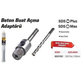 Resim Sgs Beton Panç Açma Adaptörü Sds Plus 250Mm Sgs1581 