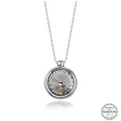 Resim Gumush Swarovski Crystal Taşlı Çerçeveli Gümüş Kadın Kolye 