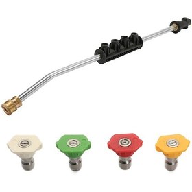 Resim Symbee 4 Nozzüllü Yüksek Basınçlı Araç Yıkama Tabancası - Ayarlanabilir Açılı Paslanmaz Çelik 