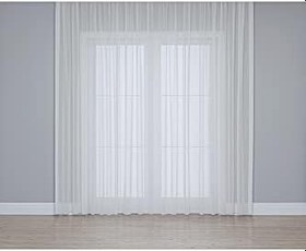Resim Gauze Fabric Design Folded KETEN PLUS EKRU Tül Perde 350 x 260 - Normal Pile (1 x 2.5) 