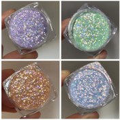 Resim Cam Iridescent Holographic Peri Glitter Mica Boyalı Cam Boncuklar, Çok Amaçlı, Sanat, El Sanatları, Slimes için 