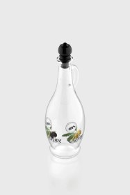 Resim Renga Kibele Desenli 750 Ml Siyah Kapaklı Cam Yağlık 152044 Siyah 