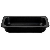 Resim Lava Döküm 32x17 CM Dikdörtgen 1/3 Siyah Gastronomi Küvet LV KV 3217 BL 