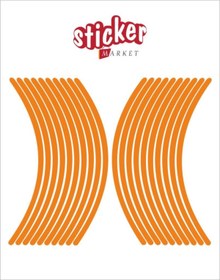Resim Sticker Market Ktm Turuncu Fosforlu Jant Şeridi 