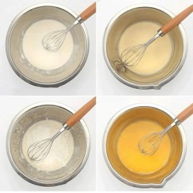 Resim 3'lü Ahşap Sap Çırpıcı Seti, Lüks Çelik Yumurtalı ve Soslu Karıştırıcılar 