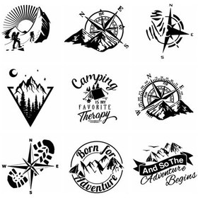 Resim K15-e-boyut L-lazer Renk-10 Stiller Macera Sporları Pusula Araba Etiket Sarma Vinil Dağ Arabası-şekillendirici Mr Kapa 