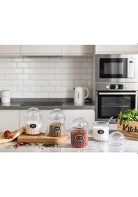 Resim Ny Home 4'lü Kaşıklı Etiketli Baharatlık Şeffaf 