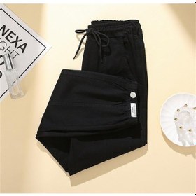 Resim Novahub Büyük Beden İlkbahar Kadın Pantolon Moda Bol Yama İşi Günlük Stil Çizgili Kadın Pantolon Pantolon Yeşil 4xl Siyah - Xl Siyah 