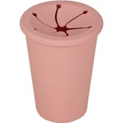 Resim Araba Çöp Kovası Çöp Tutucu Araç Kapı Bardak Tutucu Koltuk Arkası Silikon Çöp Kutusu Çöp Kovası - Pembe 