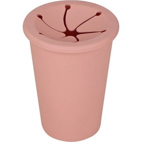 Resim Araba Çöp Kovası Çöp Tutucu Araç Kapı Bardak Tutucu Koltuk Arkası Silikon Çöp Kutusu Çöp Kovası - Pembe 