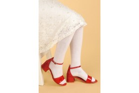 Resim Kiko 768 Ayna Kum Günlük Kız Çocuk 3 cm Topuk Sandalet Ayakkabı 