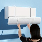 Resim 1 adet Kolay Ayarlanabilir Taşınabilir Klima Deflektörü - Serin ve Rahat Ev için Duvara Monte Rüzgarlık, Etkili Hava Akışı için Havalandırma Izgaralı Beyaz Plastik Tasarım 