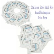 Resim 10 Adet/paket Diş Ortodonti Paslanmaz Çelik Yuvarlak/dikdörtgen Tel Ovoid Formu Diş Hekimi Malzemesi Diş Kemer Tel Offwhite 