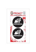 Resim Mondial 3d Kabartmalı Damla Logo Sticker 5cm 03 