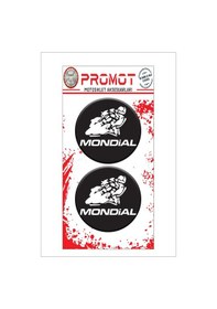 Resim Mondial 3d Kabartmalı Damla Logo Sticker 5cm 03 