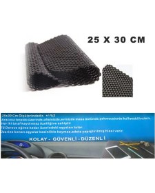 Resim 3 Adet Carub Kaydırmaz Ped Torpido Üstü 25X30CM Siyah 