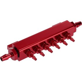 Resim Springsun Alüminyum Otomobil Vakum Manifold Seti 6 Port 1/8npt Turbin Giriş İyileştirici Kırmızı 