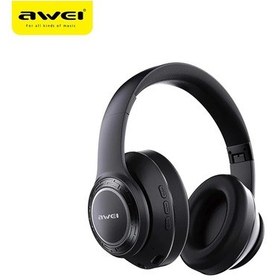 Resim Siyah Awei A300bl Kablosuz Kulaklıklar Bluetooth 5.3 Mic Spor Oyun Süper Fırsat Renkli Işık Kulaklık Hifi Stereo Kulaklık 