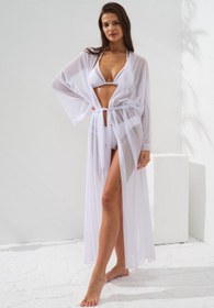 Resim Pierre Cardin Belden Bağlamalı Uzun Kimono Beyaz 231812 