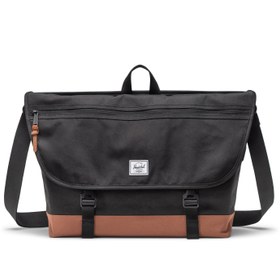 Resim Herschel Cove Messenger | Su İtici Kumaş Postacı Çantası, 22.5 L - Siyah - Bej / OS 