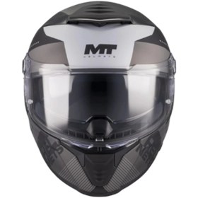 Resim Mt Helmets Thunder 4 Sv Waves B2 Kapalı Kask Siyah - Beyaz 